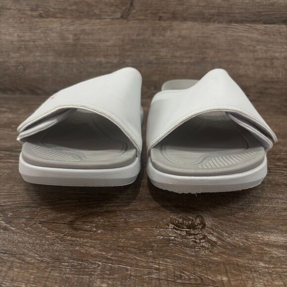 Kuru Moment Slides Men\'s 13 Gray Orange Sandals Beach Slip-On Shoes